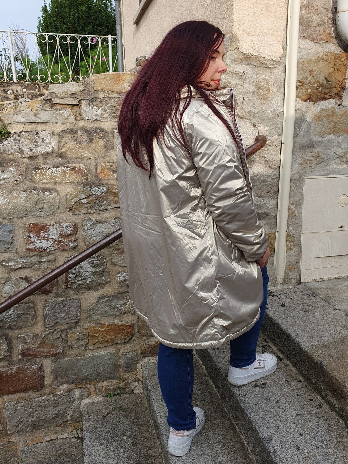 Parka fourrée dorée Laura jo grande taille gold