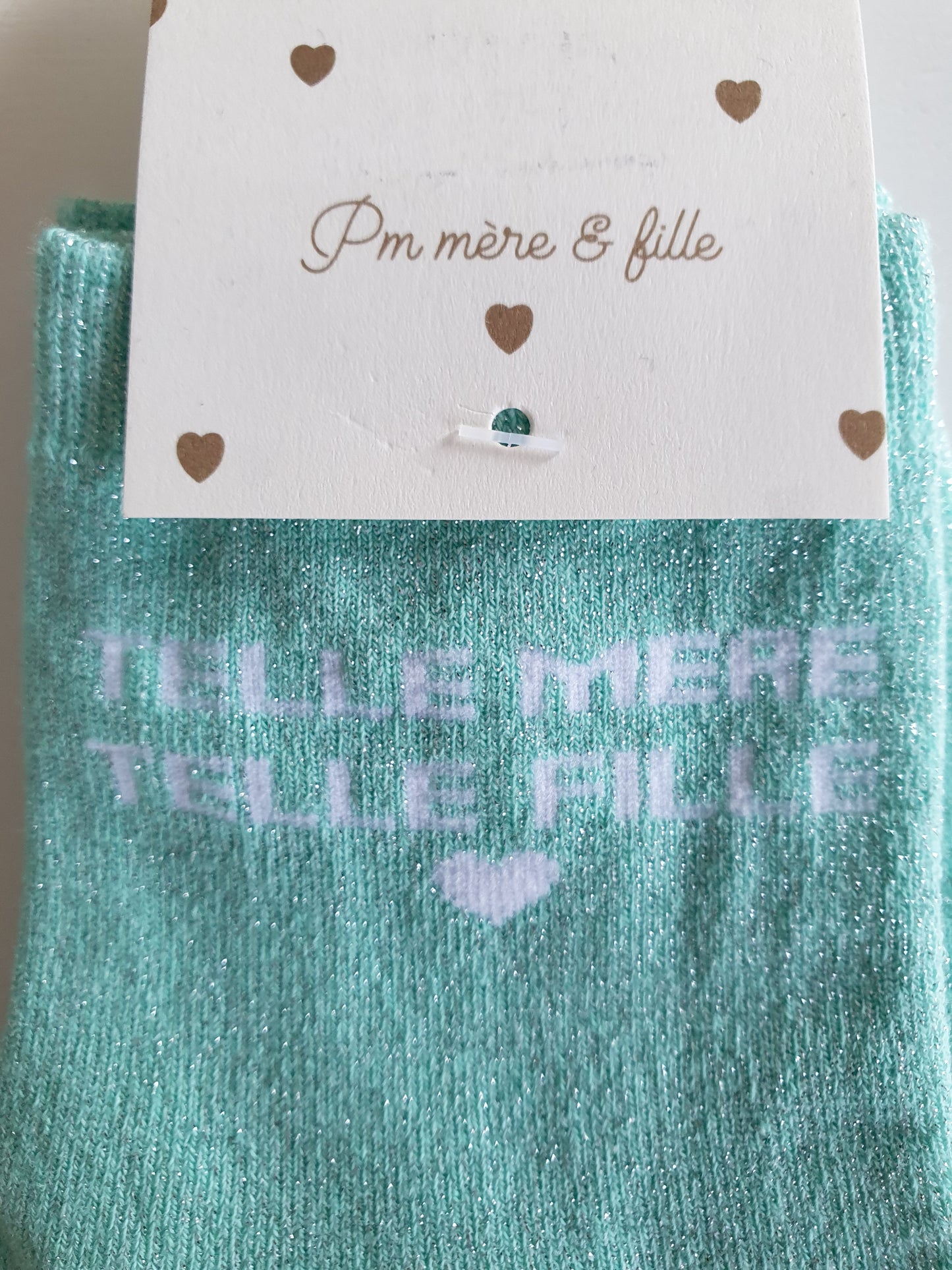 Paire de chaussettes femme paillettes telle mère telle fille