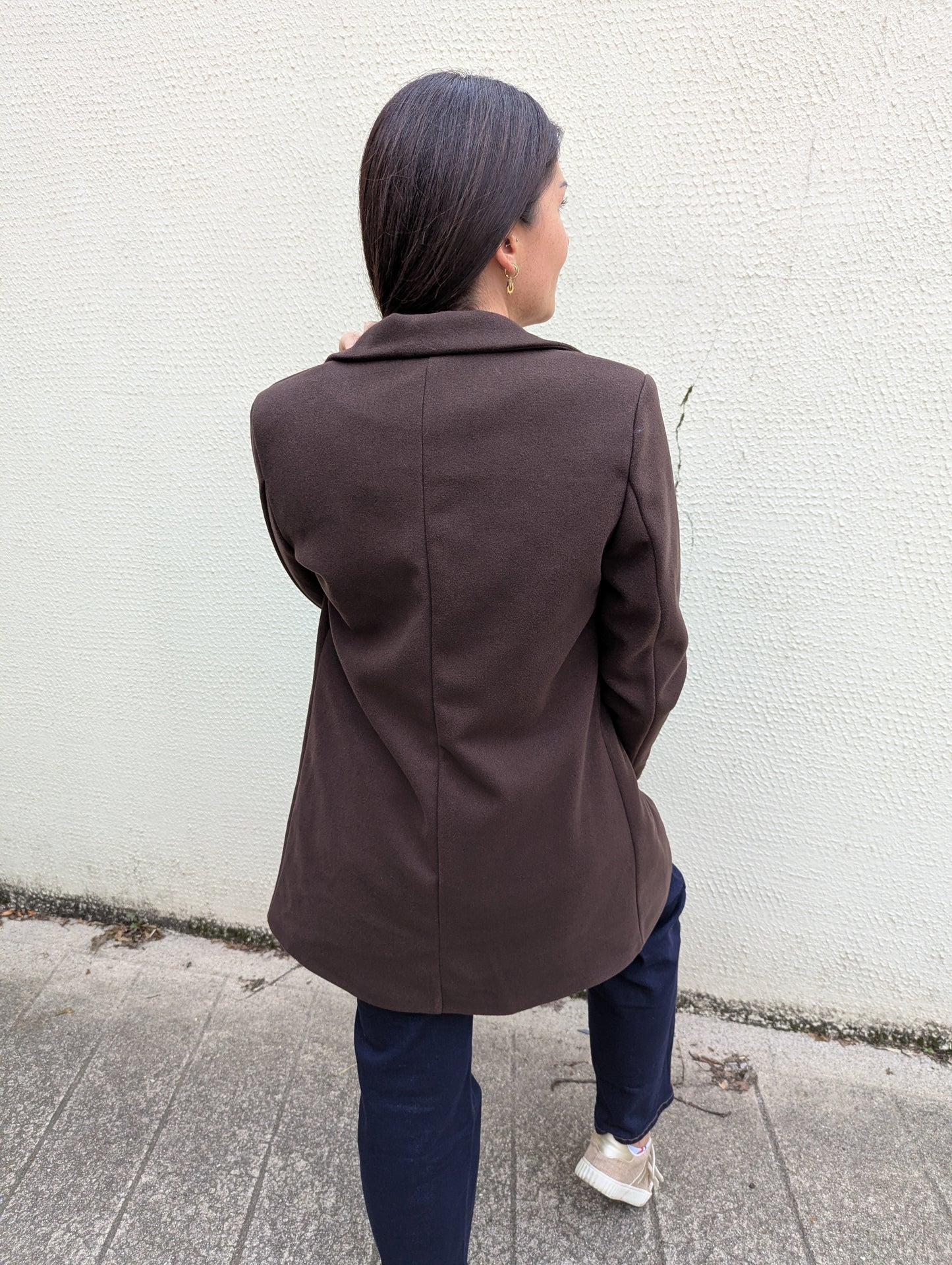 Caban femme marron chocolat mi long femme