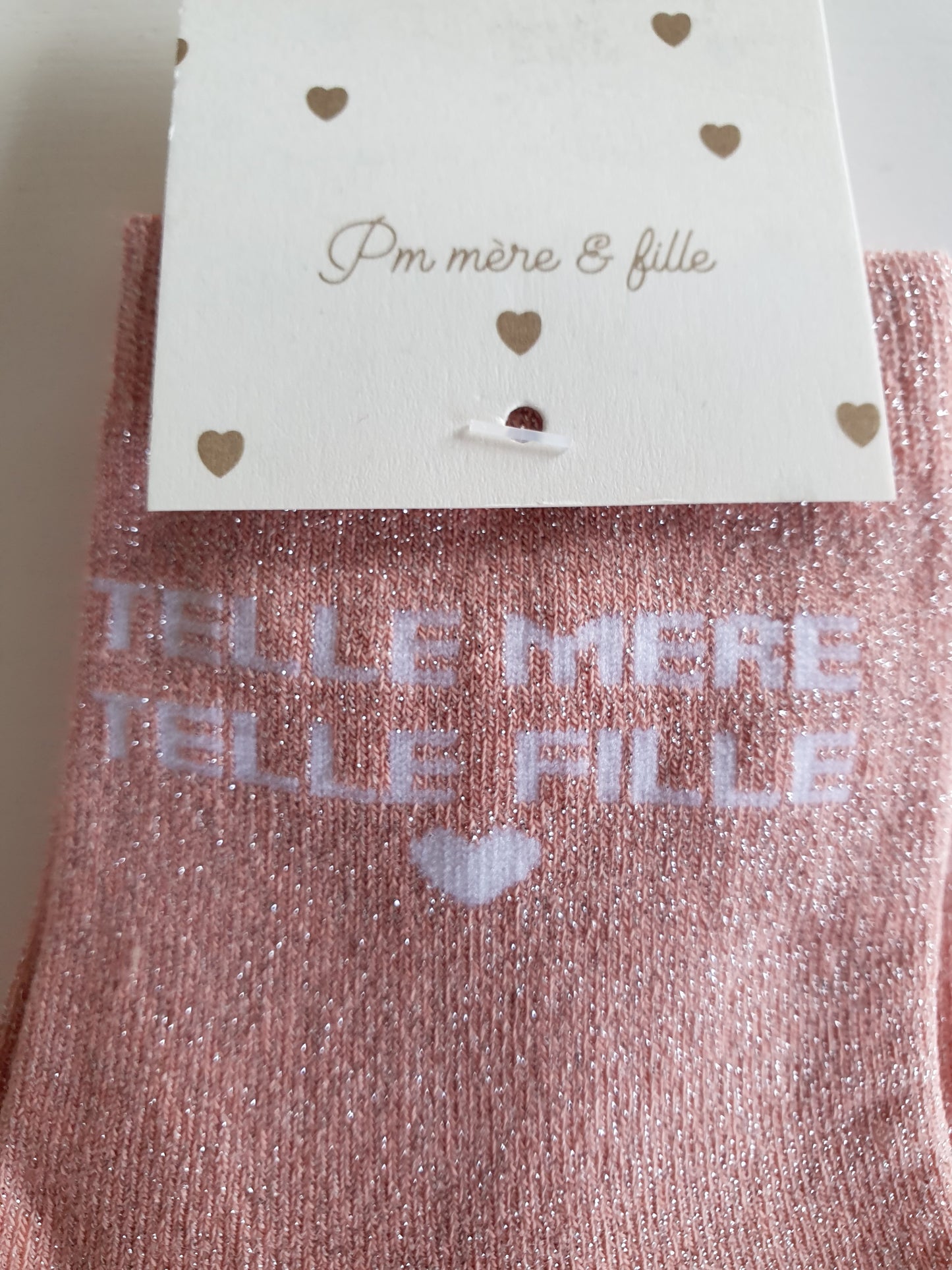 Paire de chaussettes femme paillettes telle mère telle fille