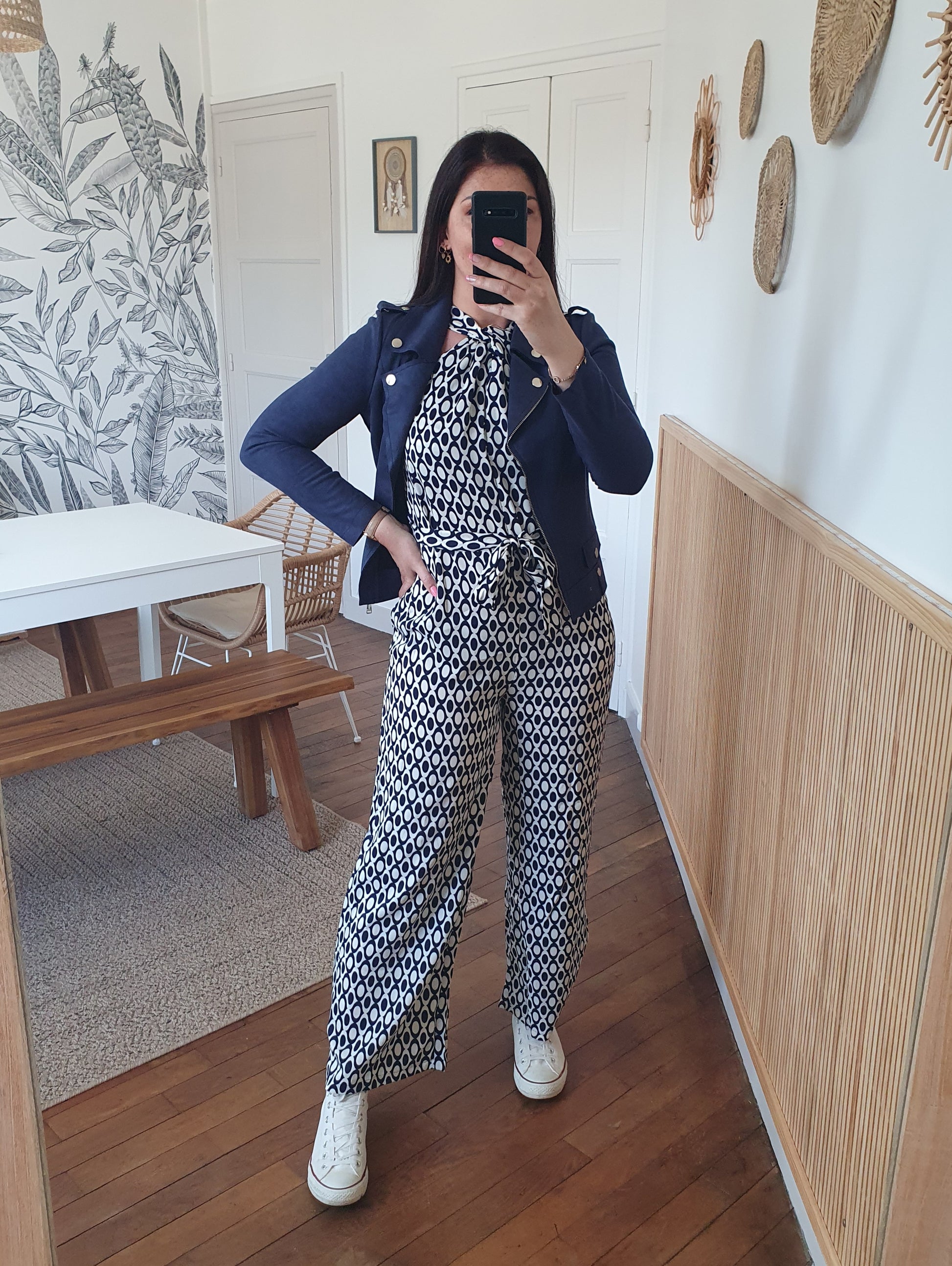 Perfecto bleu marine en suédine femme nouvelle collection