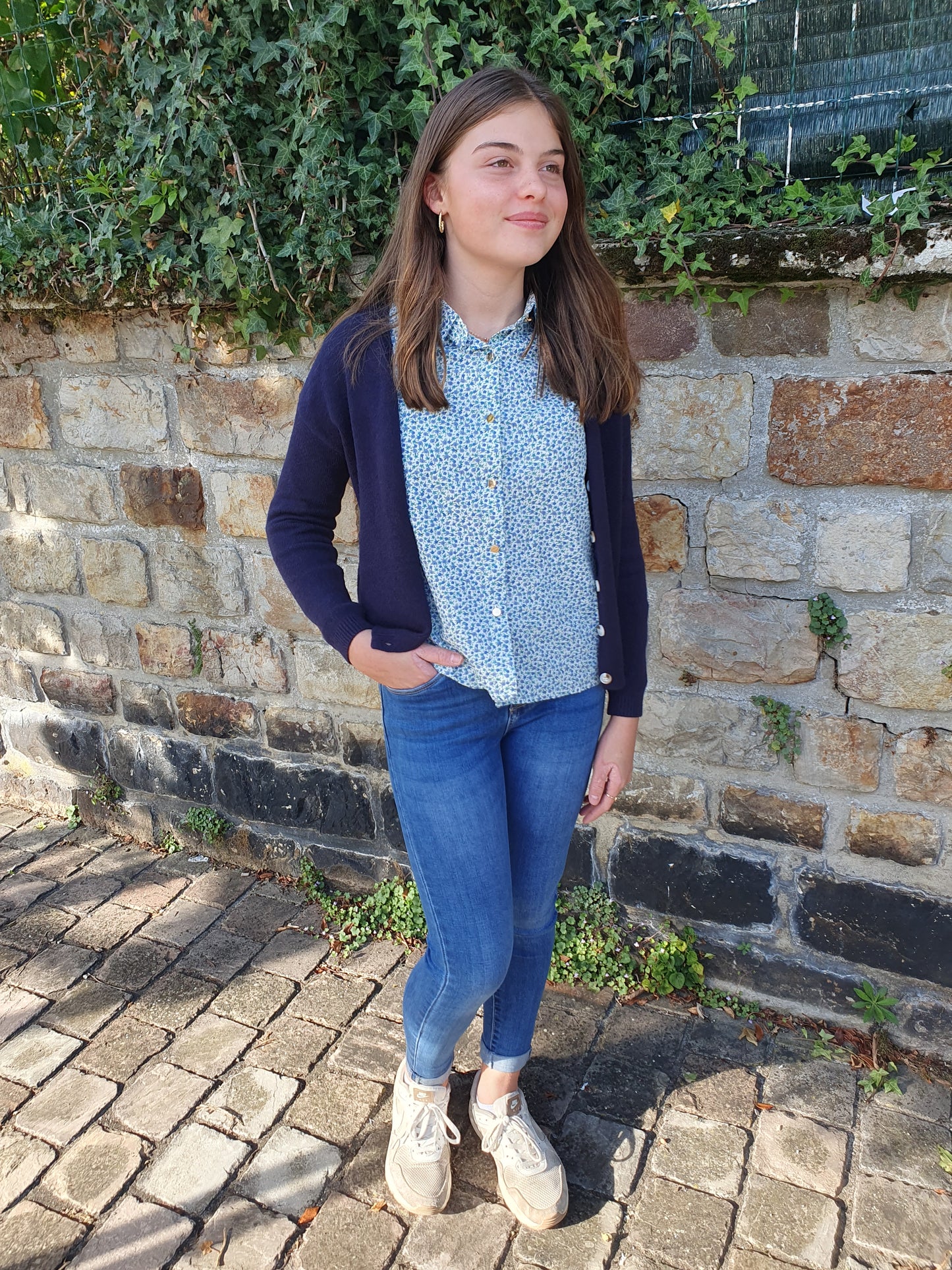 Chemise fluide motif liberty bleu pour fille collection kids
