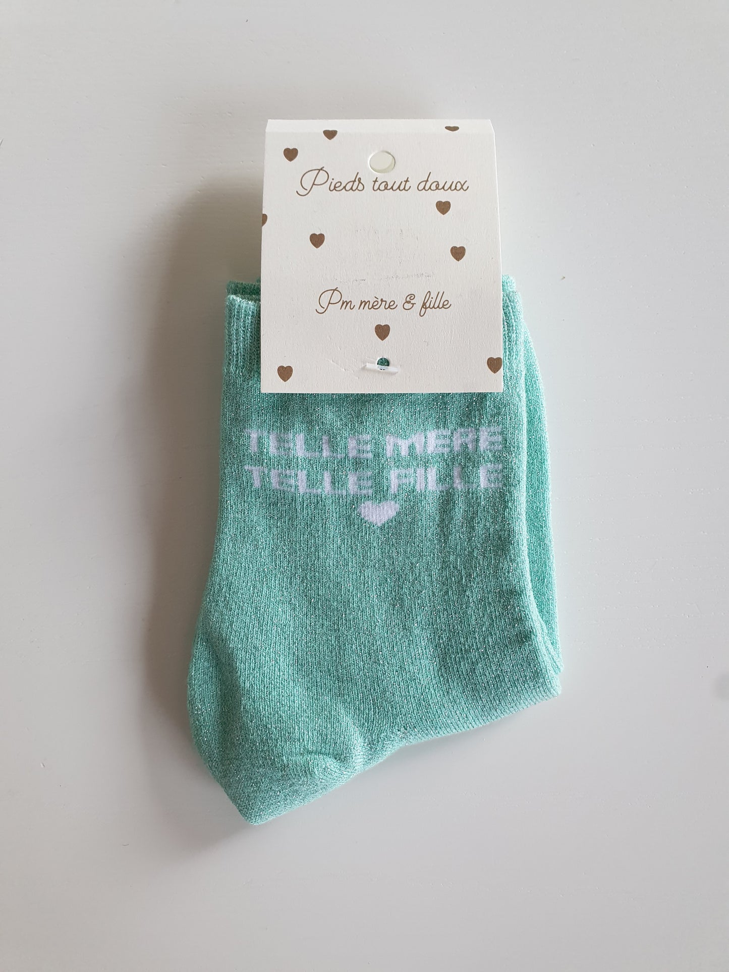 Paire de chaussettes femme paillettes telle mère telle fille