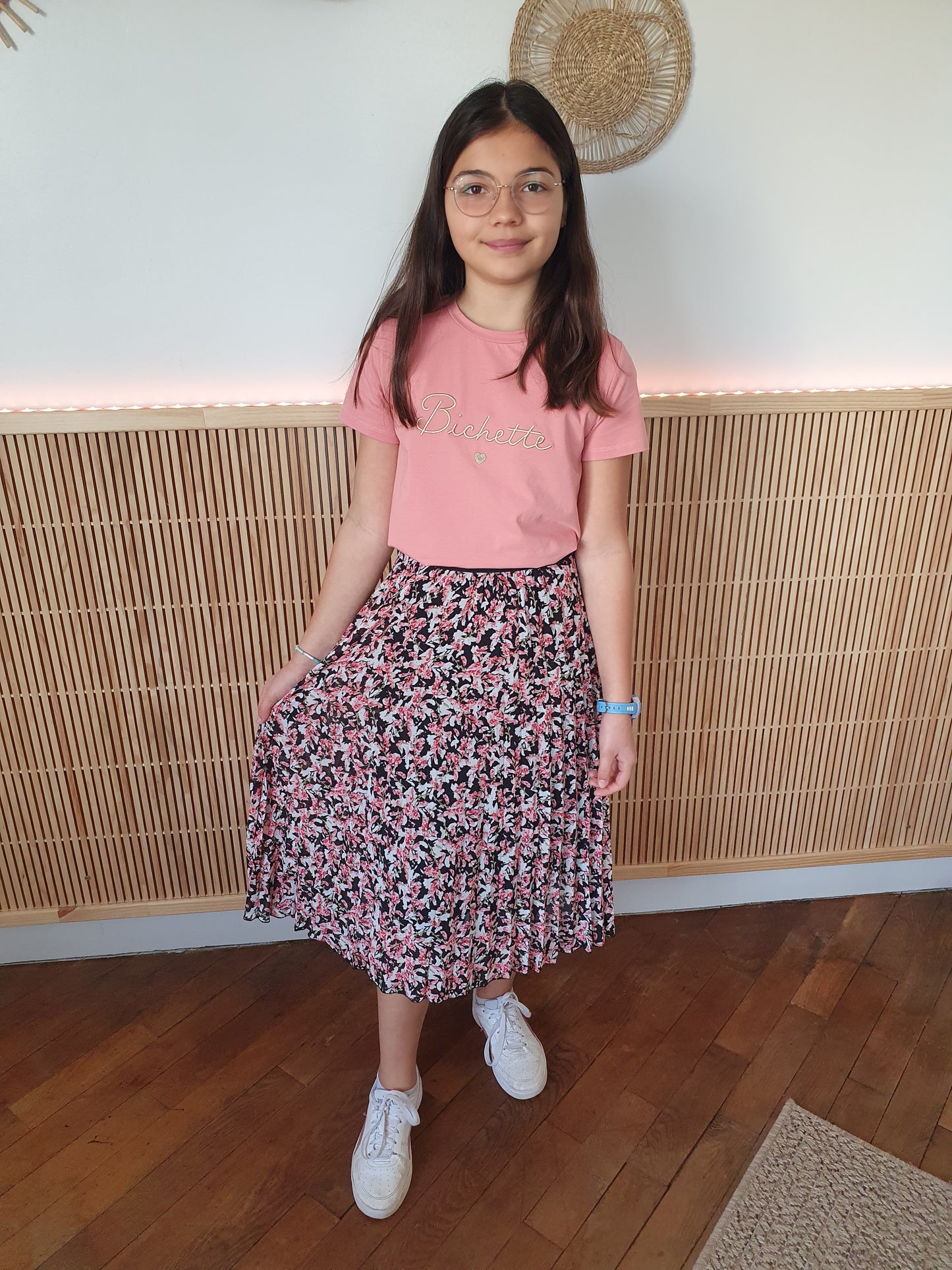 Jupe VIENNE rose Kids (motifs)