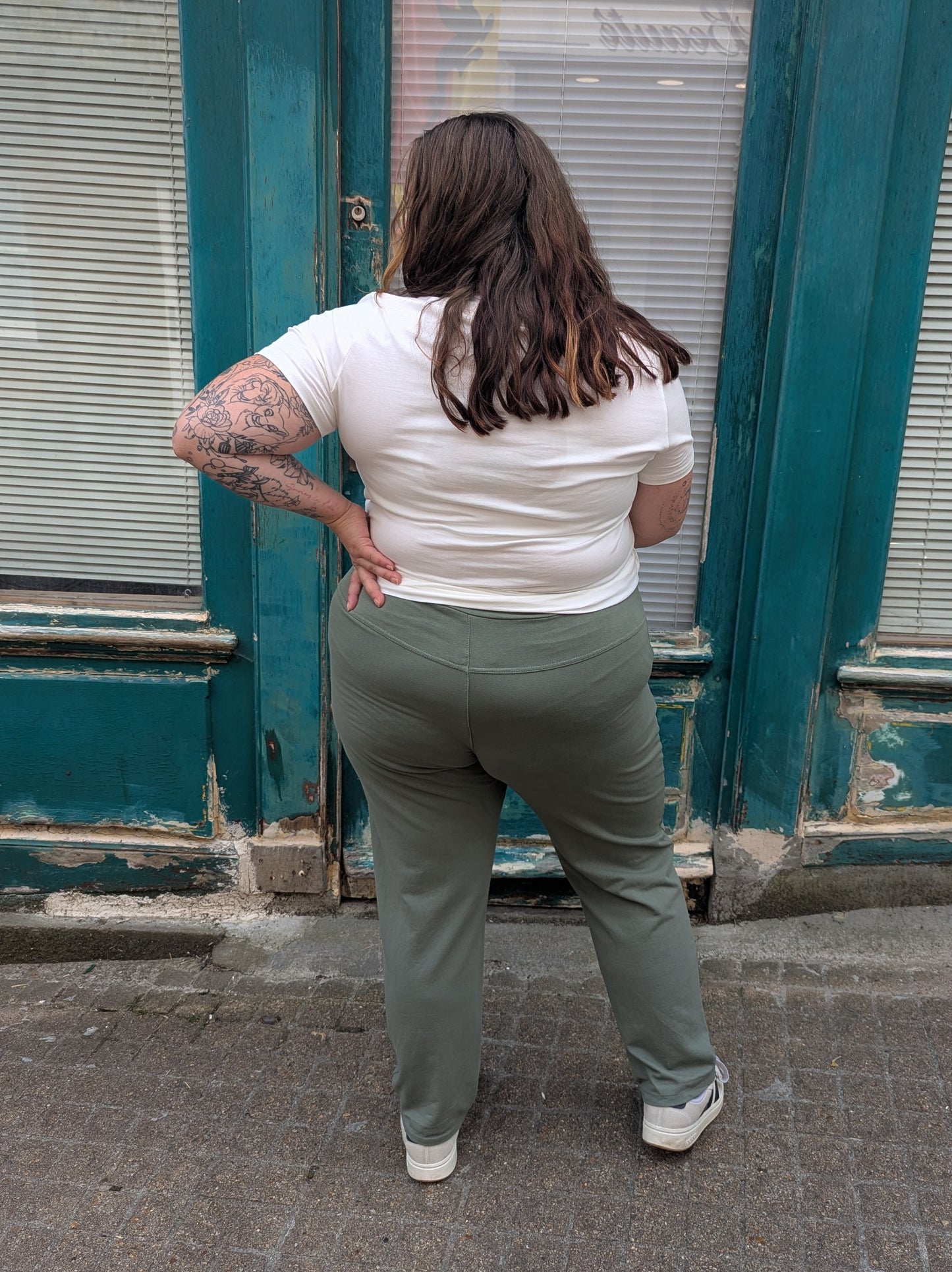 Pantalon jogging kaki bichette grande taille curvy