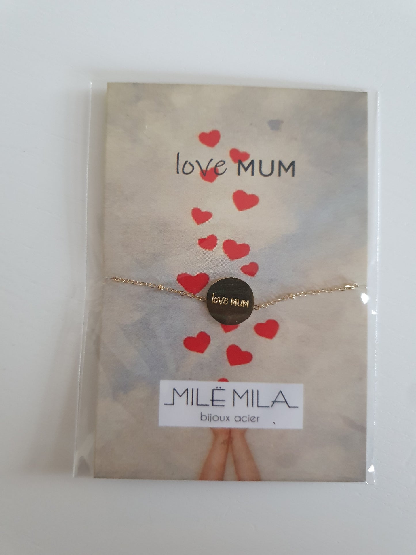 Bracelet maman pour fête des mères idée cadeau avec carte