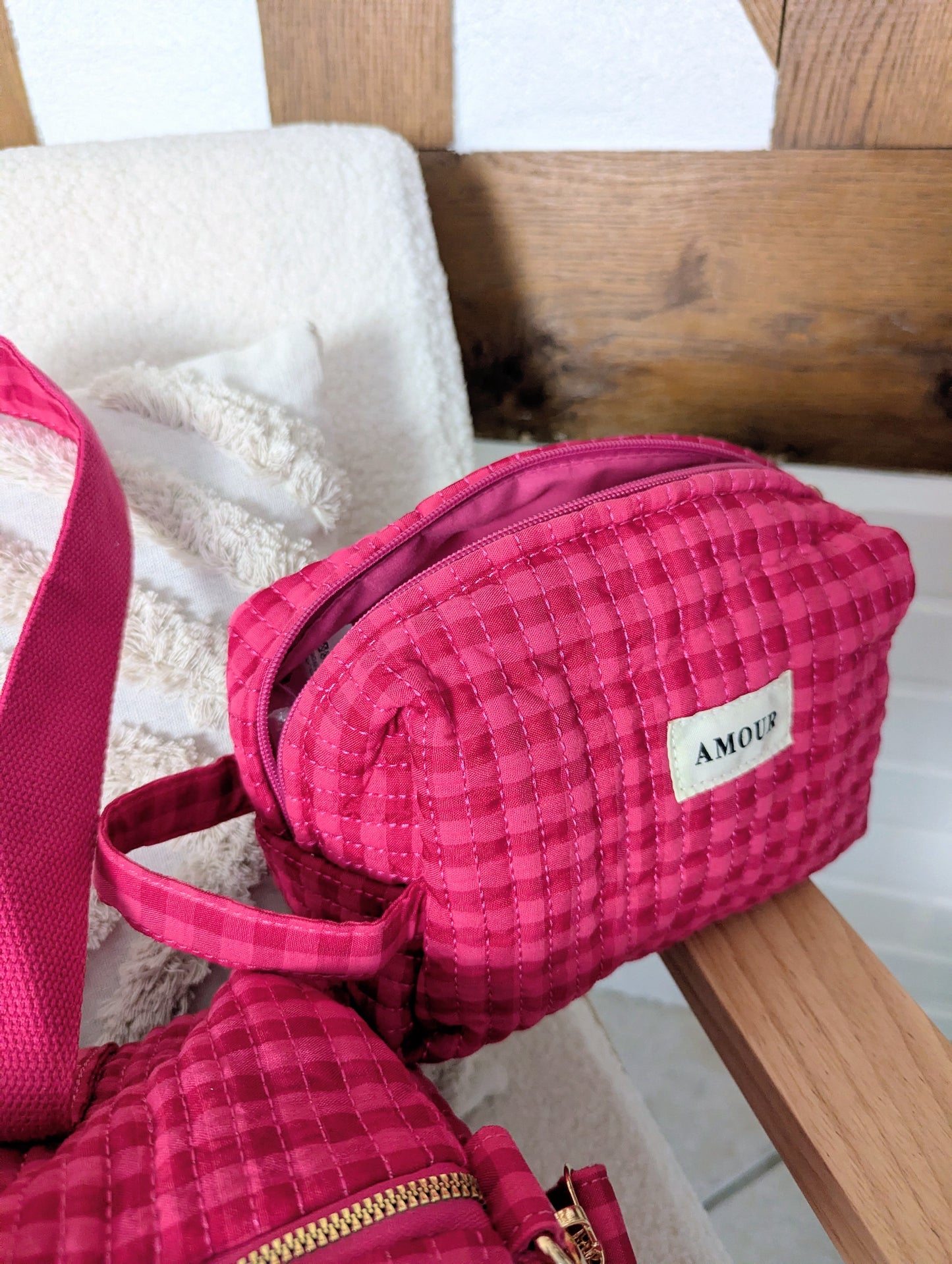 Trousse de voyage AMOUR (fushia)