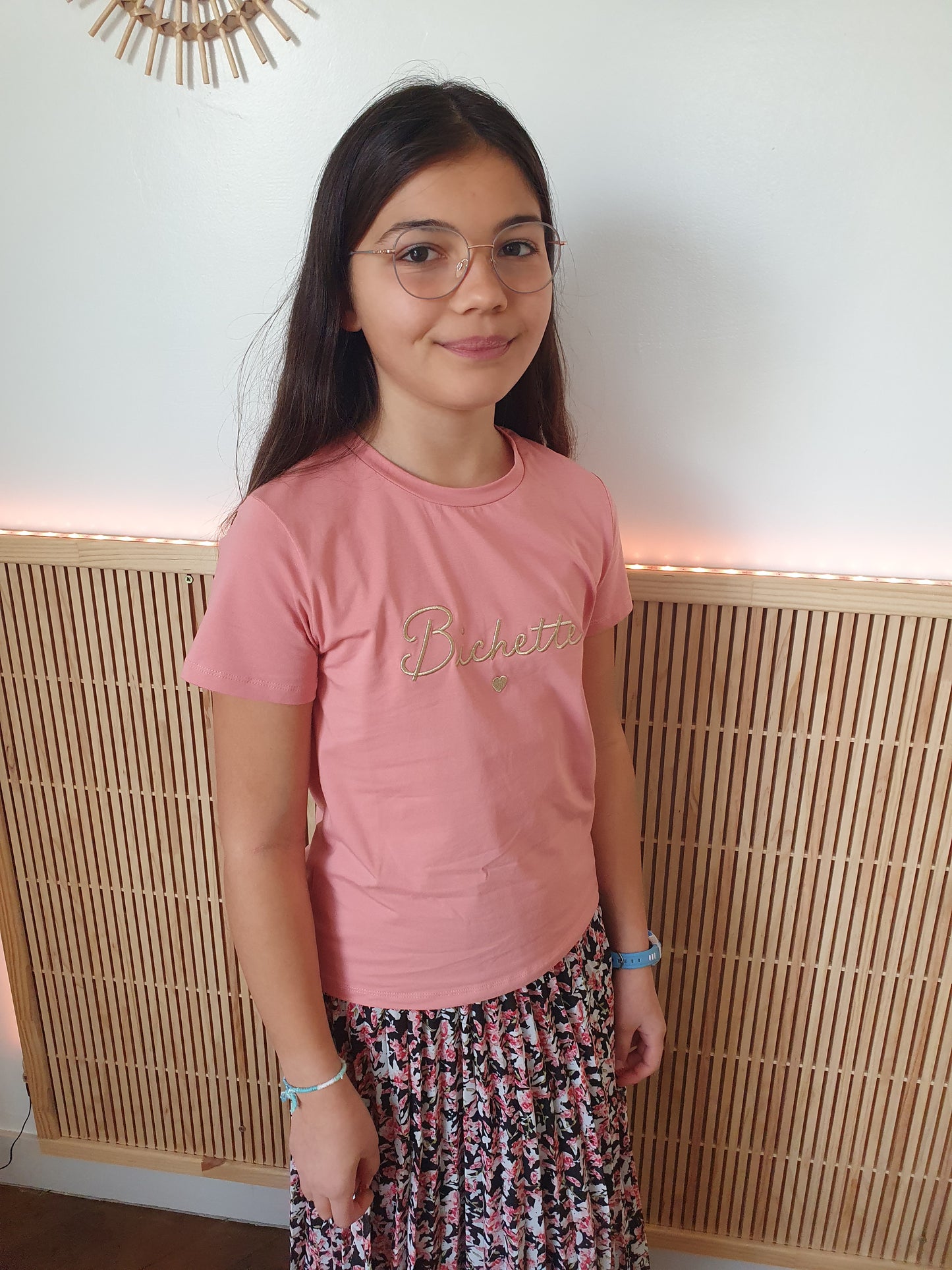 T-shirt BICHETTE Kids (rose/or)