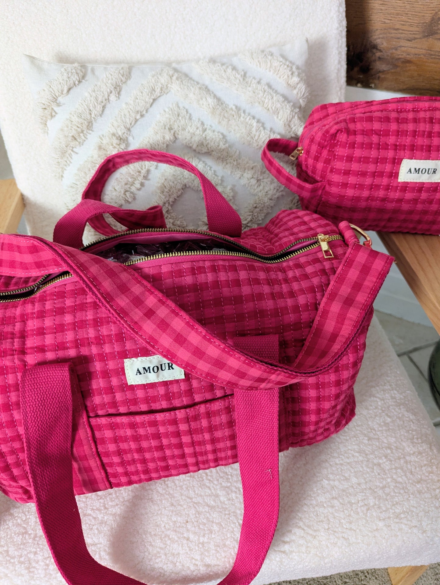Sac de voyage AMOUR (fushia)