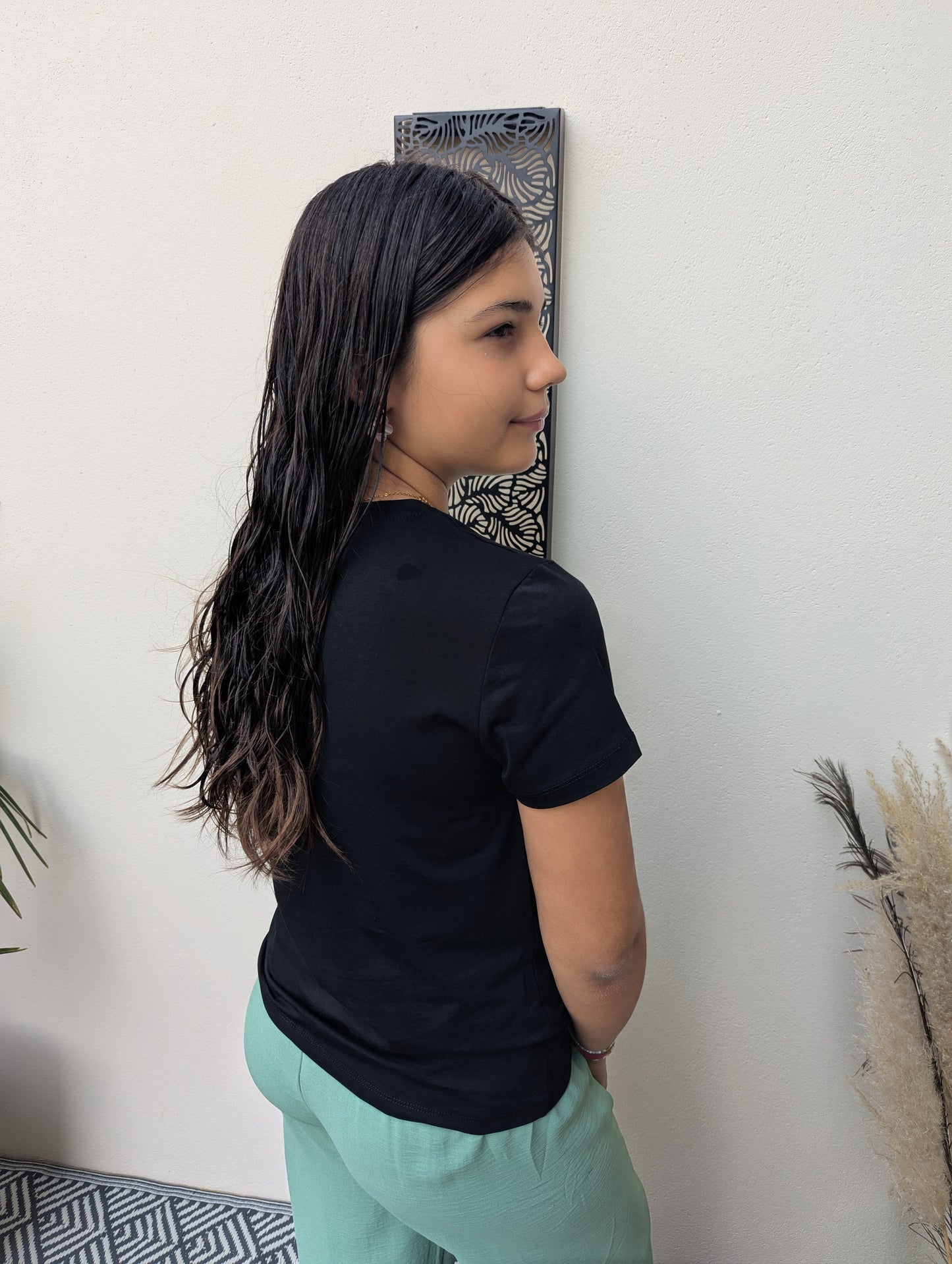T-shirt TELLE FILLE (noir/doré)