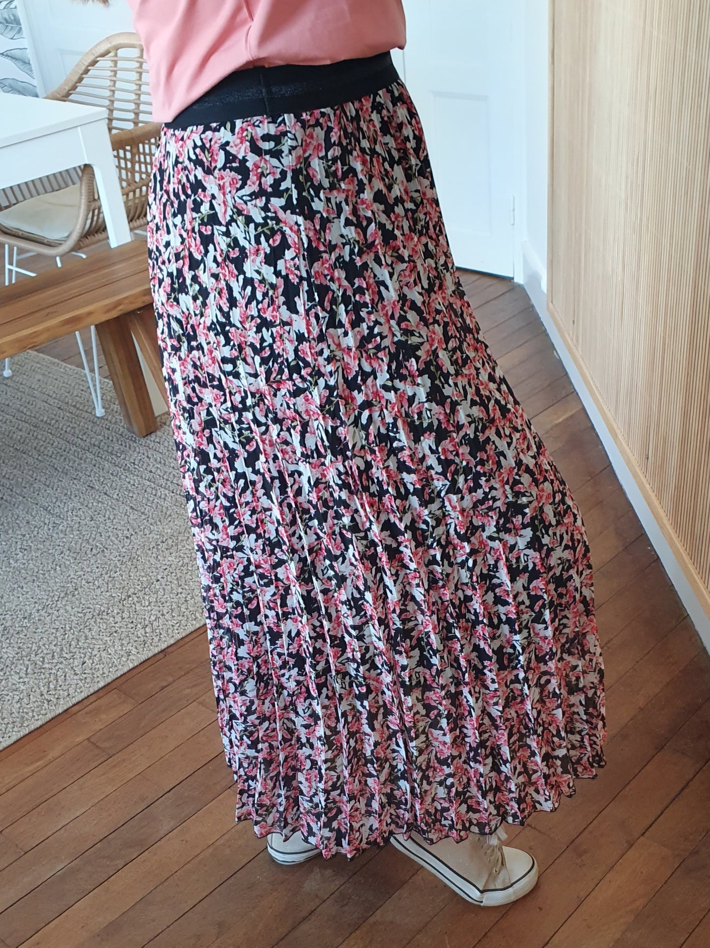 Jupe VIENNE rose (motifs)