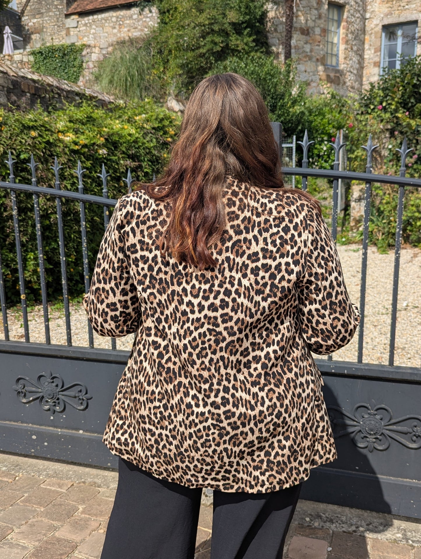 Blazer léopard grande taille femme marron noir beige