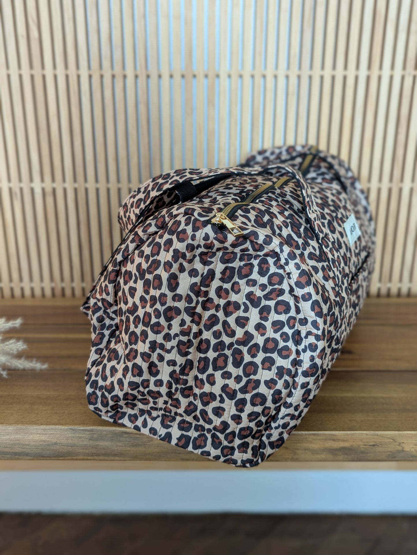 Sac de voyage léopard molletonné amour