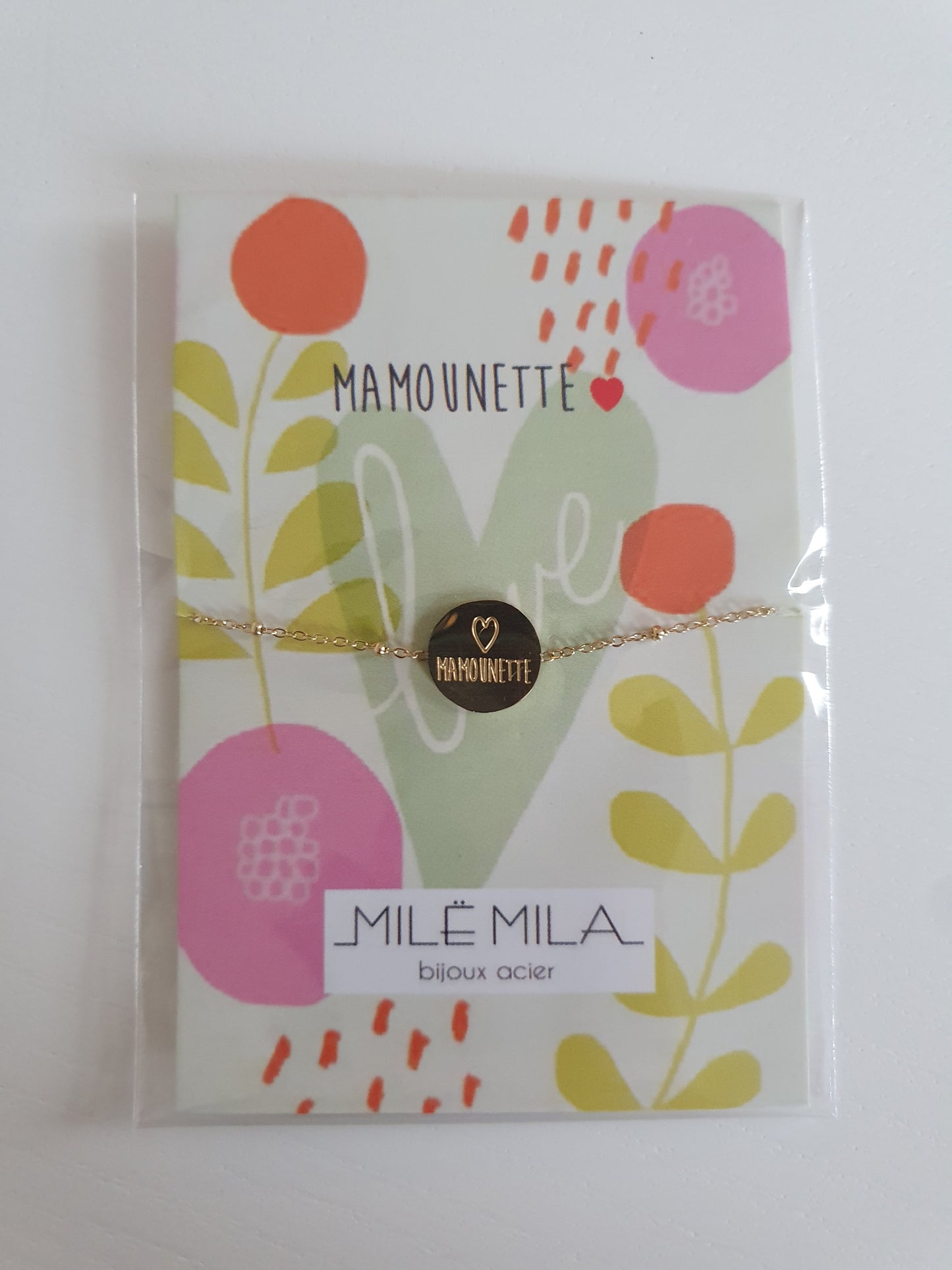 Bracelet maman pour fête des mères idée cadeau avec carte