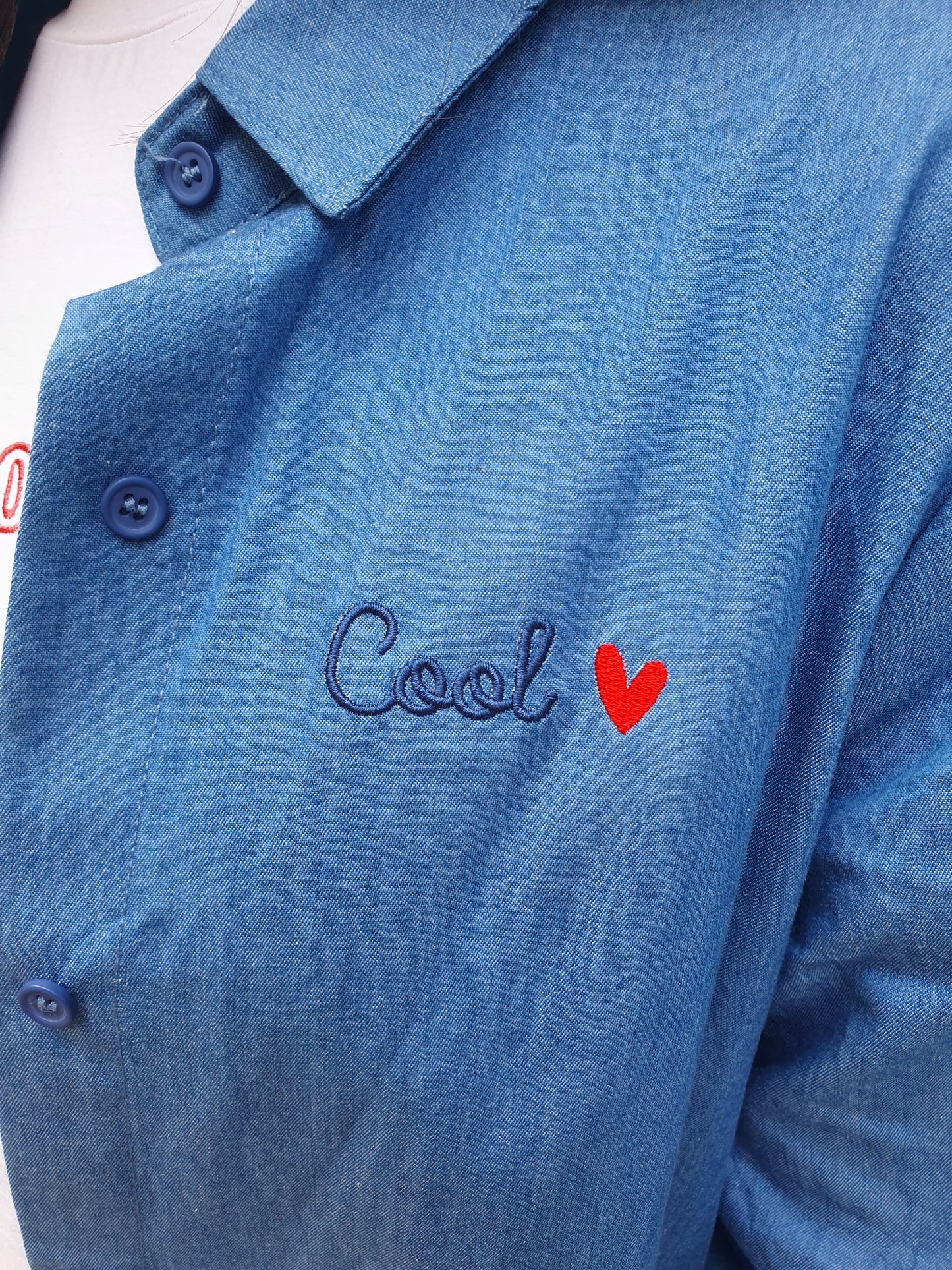 Chemise en jean cool rouge pour fille collection kids