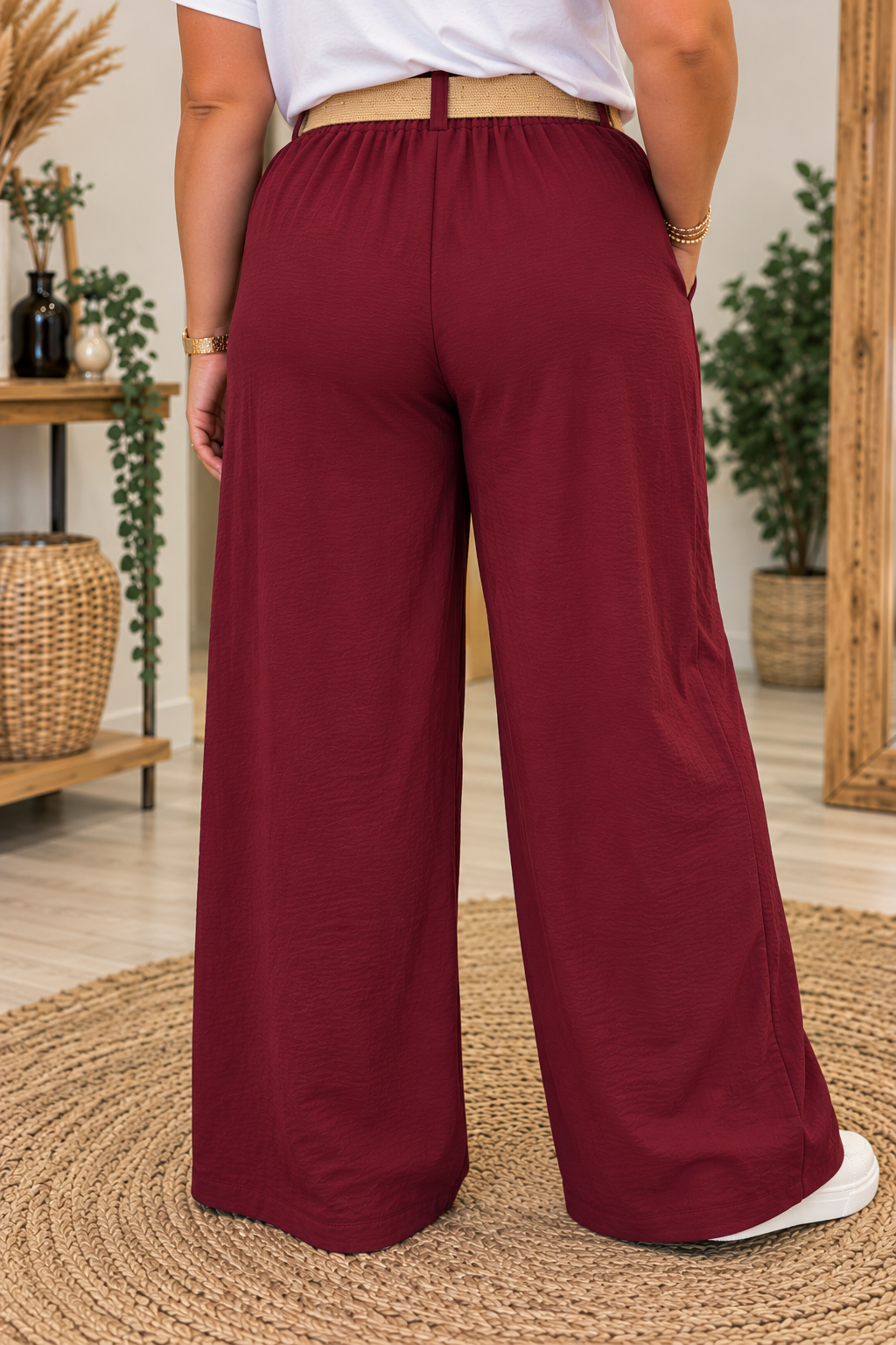 Pantalon TOULON Curvy (bordeaux)