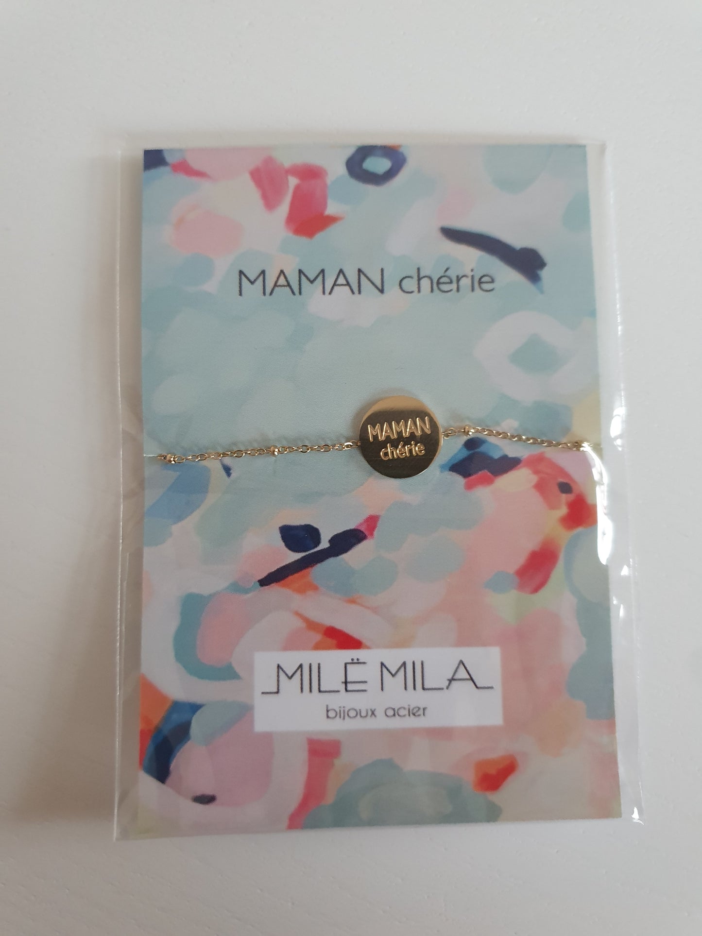 Bracelet maman pour fête des mères idée cadeau avec carte