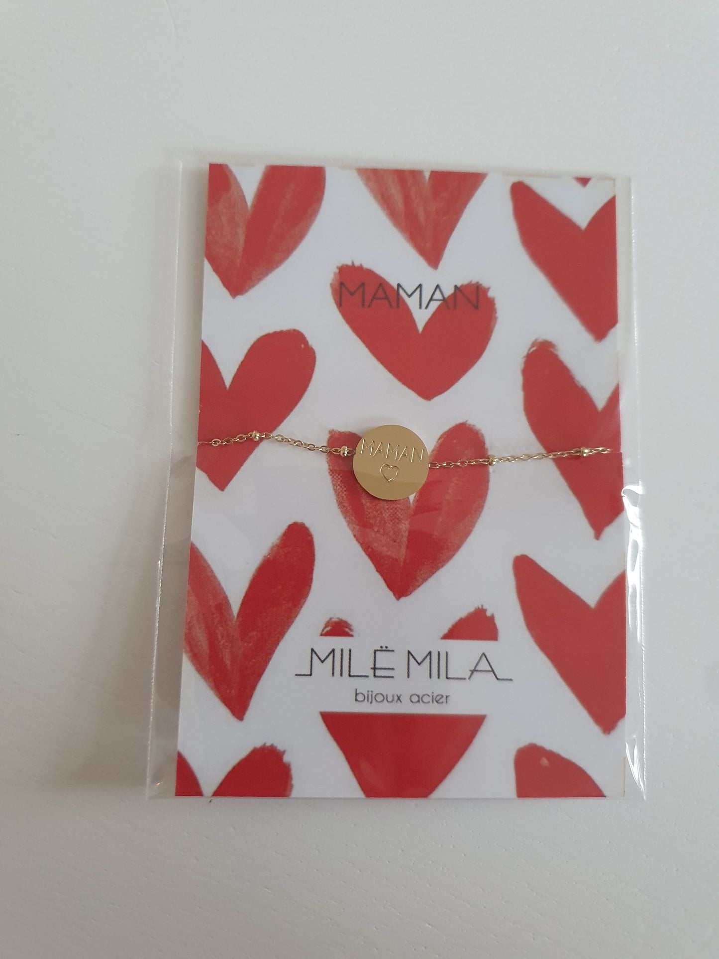 Bracelet maman pour fête des mères idée cadeau avec carte