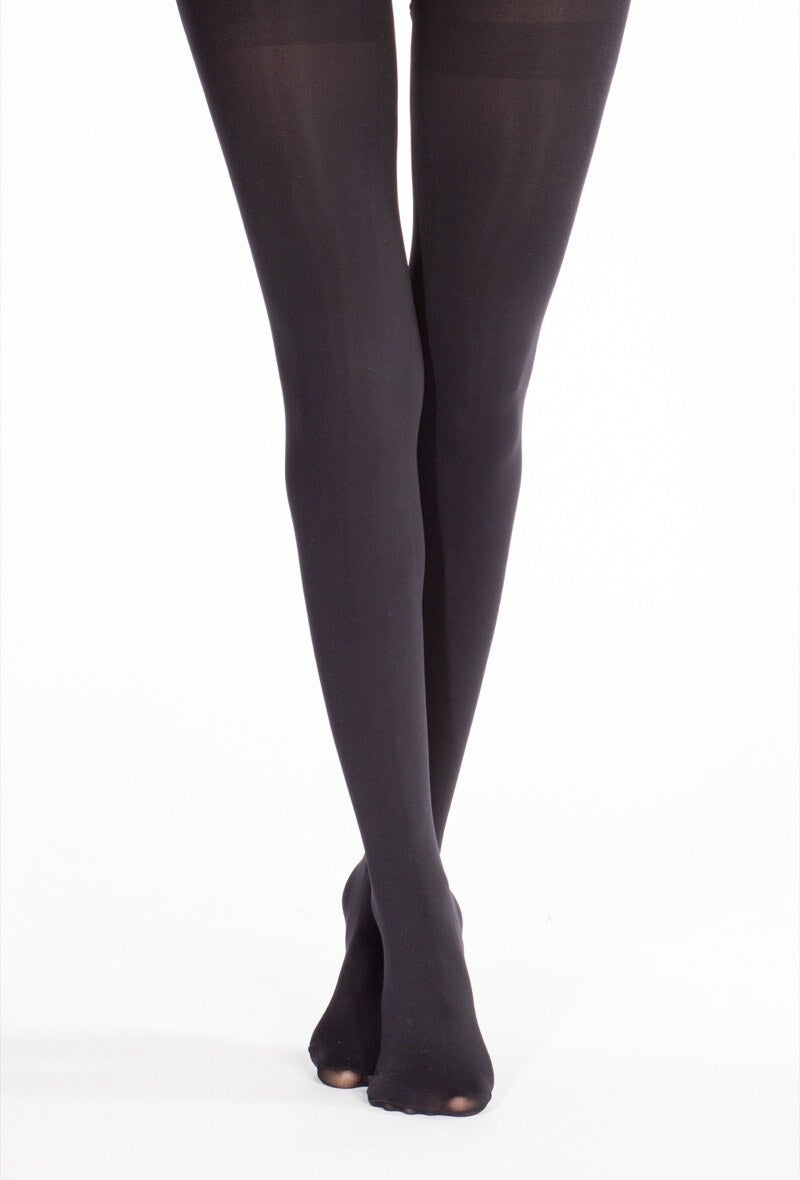 Collants opaques noirs pour femme taille unique