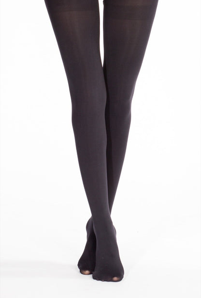 Collants opaques noirs pour femme taille unique