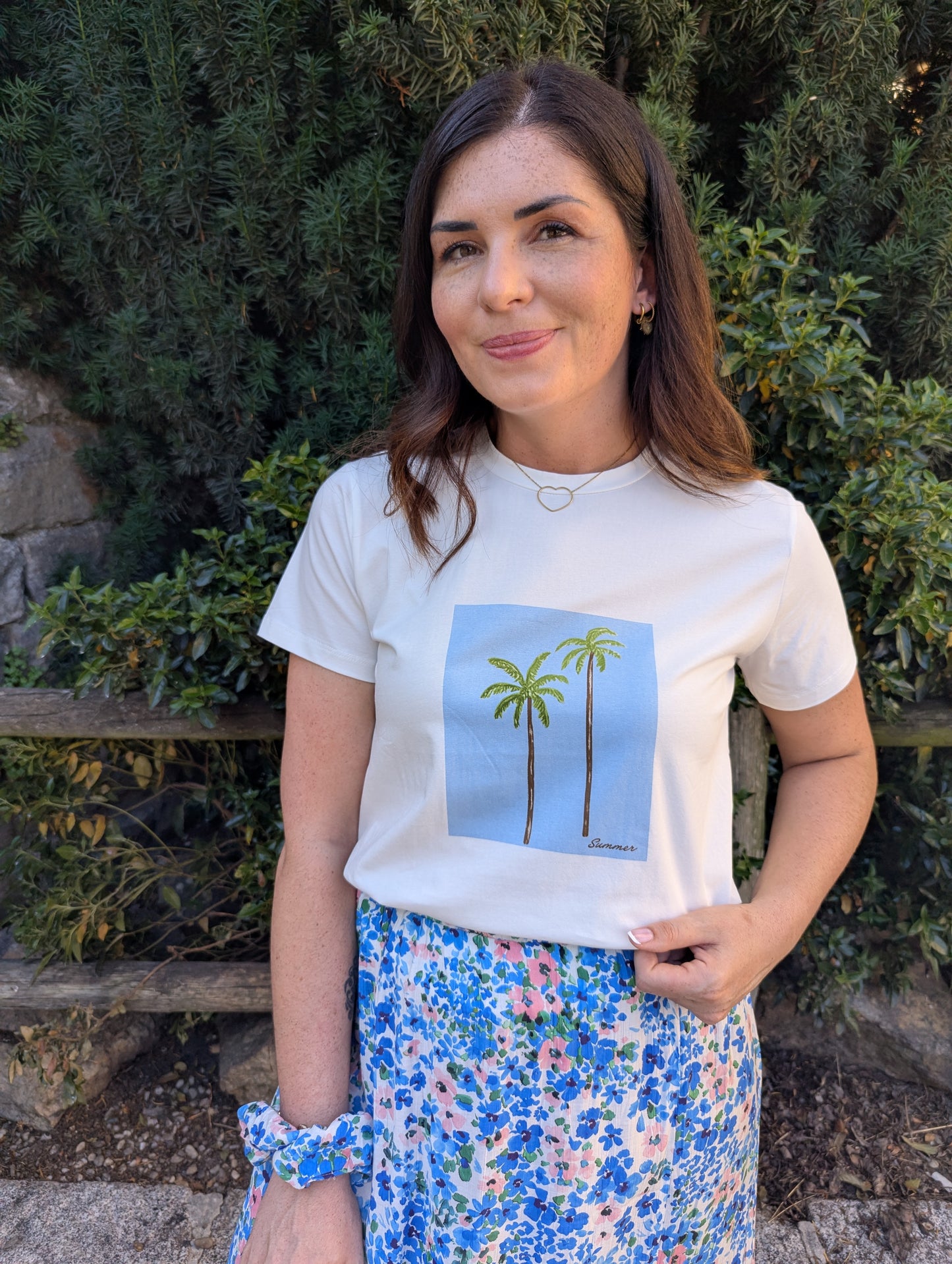 T-shirt PALMIERS (bleu)