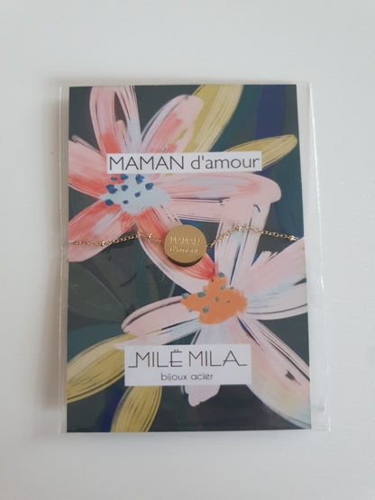Bracelet maman pour fête des mères idée cadeau avec carte