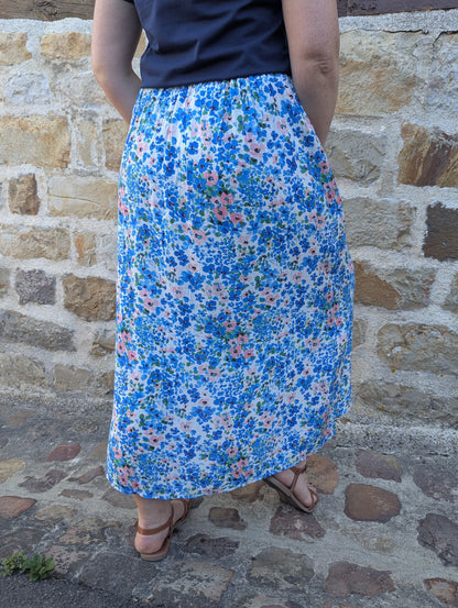 Jupe + chouchou DIJON (bleu)