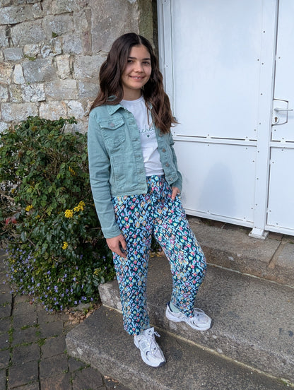 Veste en jean MARSEILLE (vert d'eau)