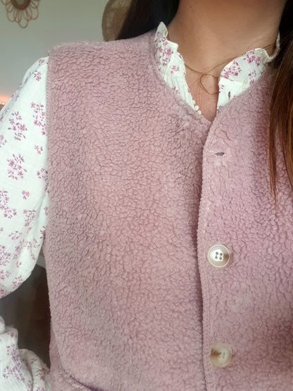 Gilet sans manche QUIMPER (rose poudré)