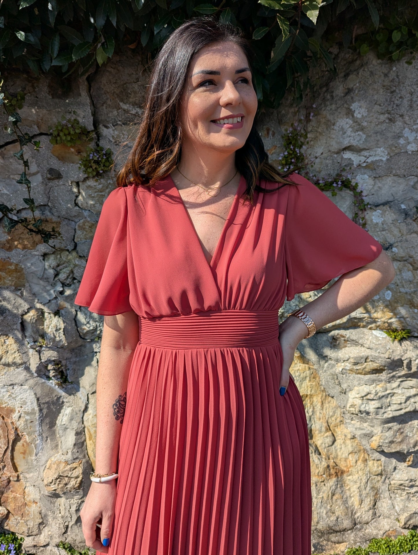 Robe longue SINGAPOUR (framboise)