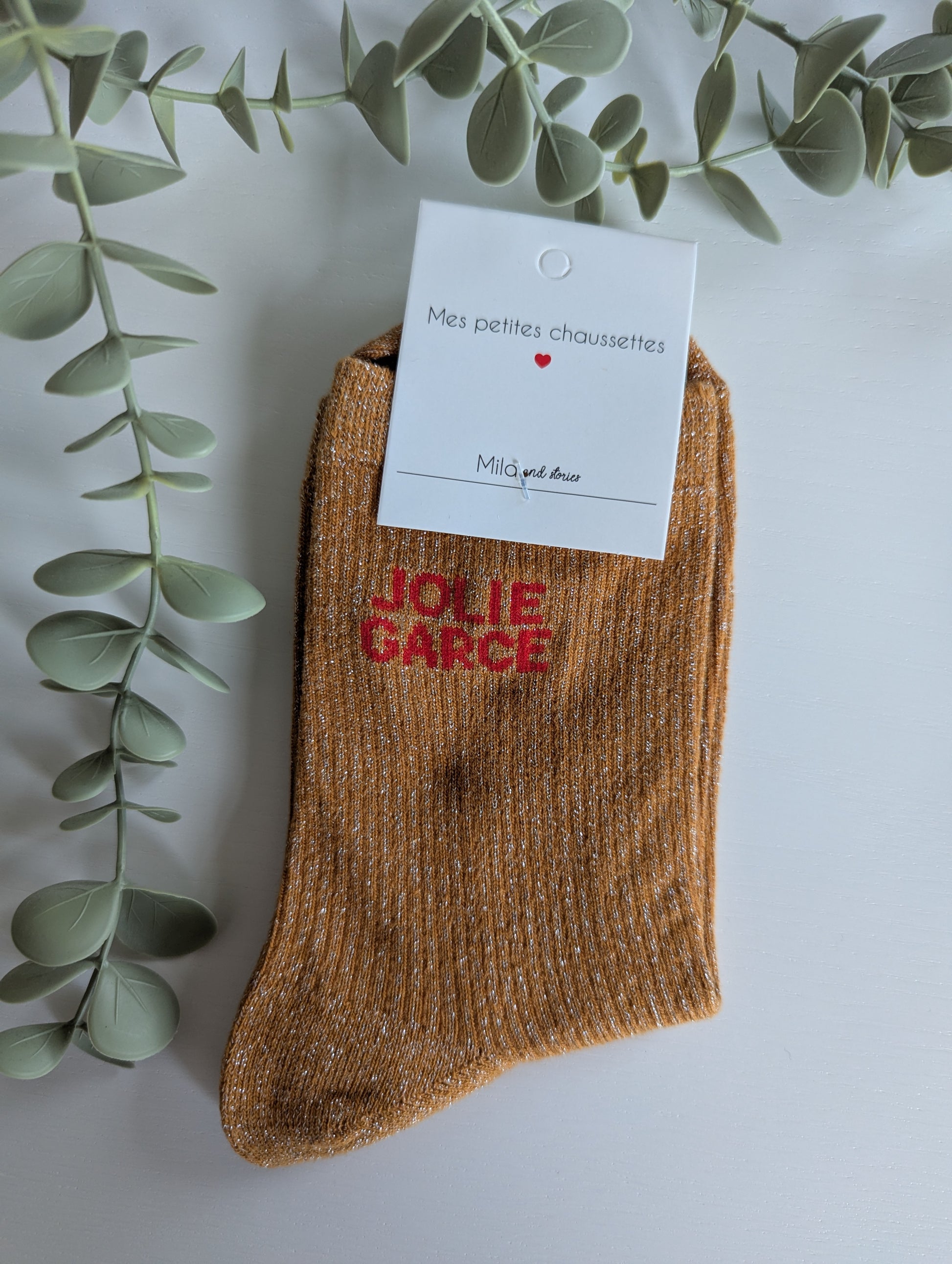 Chaussettes Jolie garce taille unique paillettes femme