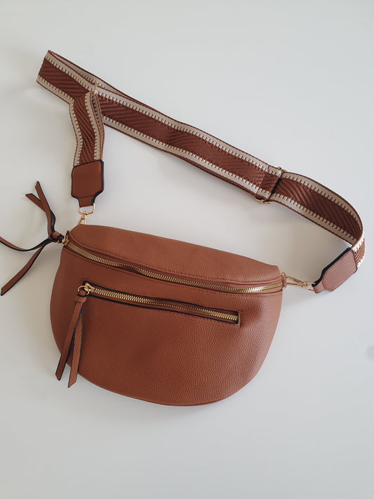 Ceinture banane camel bandoulière réglable pour femme