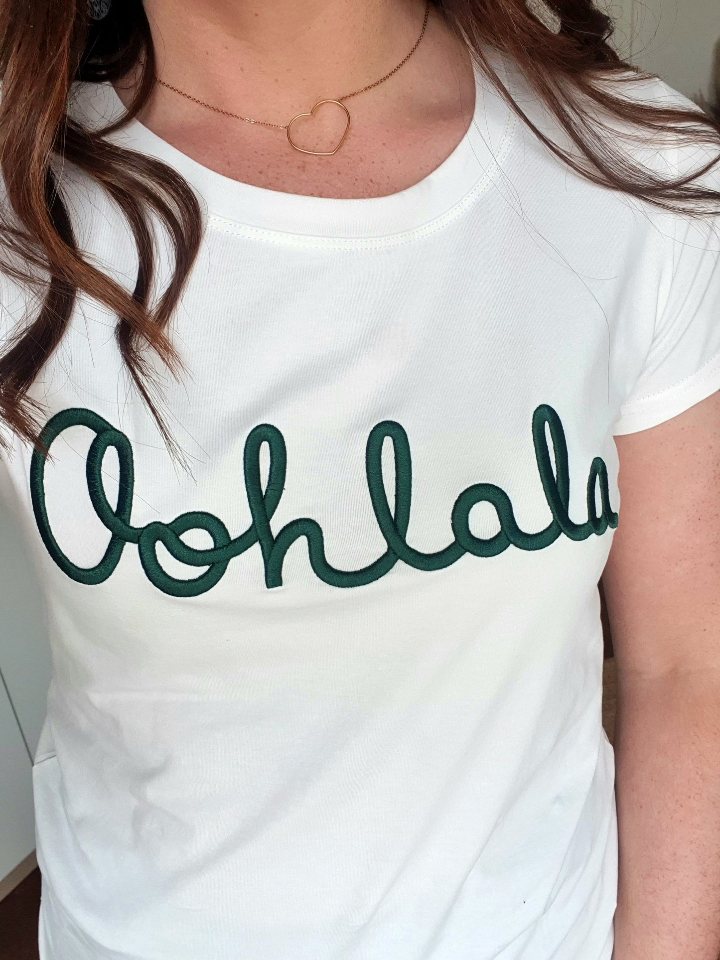 T-shirt OOHLALA (blanc/émeraude)