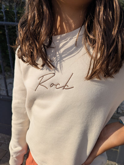 Sweat rock beige camel matchy mère fille