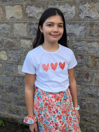 T-shirt telle mère telle fille blanc terracotta famille