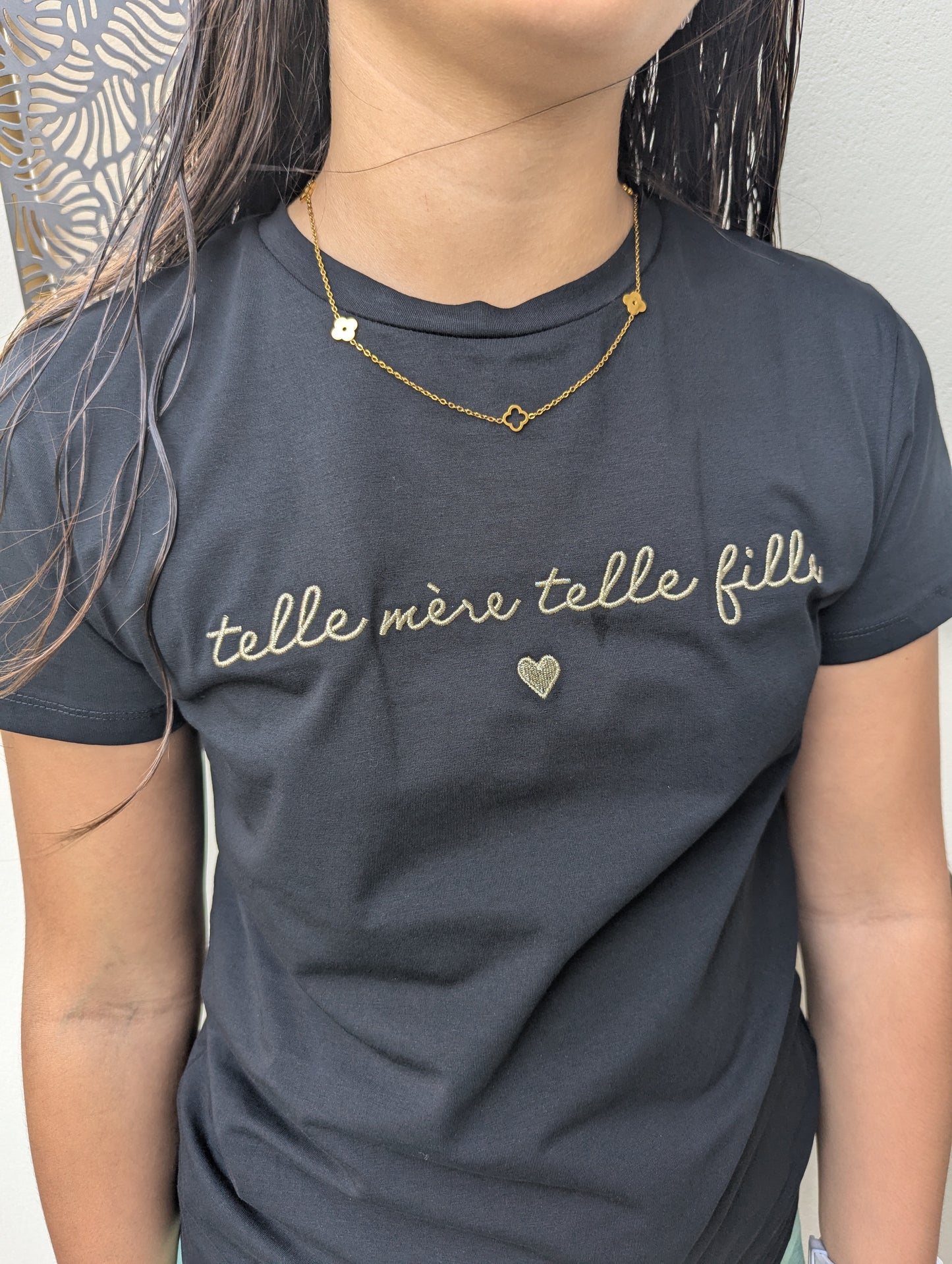 T-shirt TELLE FILLE (noir/doré)