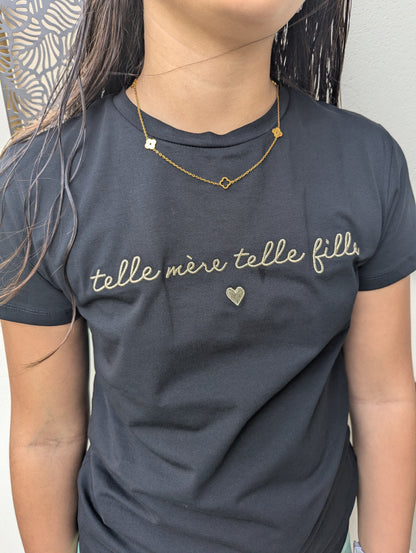 T-shirt TELLE FILLE (noir/doré)