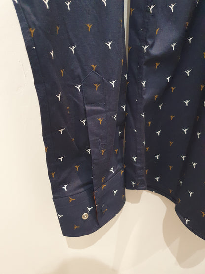 Chemise bleu marine à motifs homme tendance