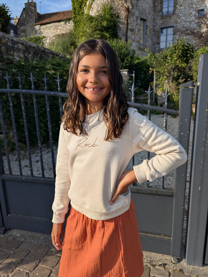 Sweat rock beige camel matchy mère fille