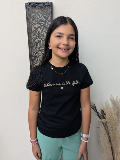 T-shirt TELLE FILLE (noir/doré)