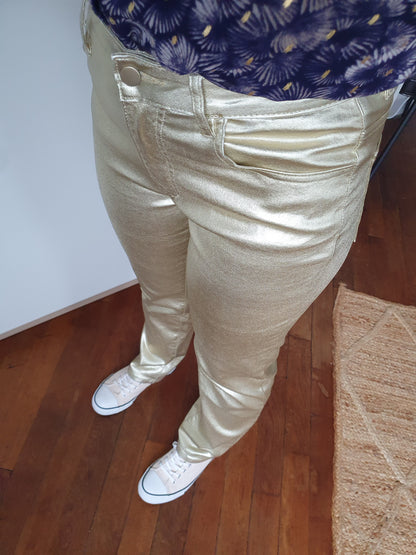 Pantalon simili doré BUDAPEST