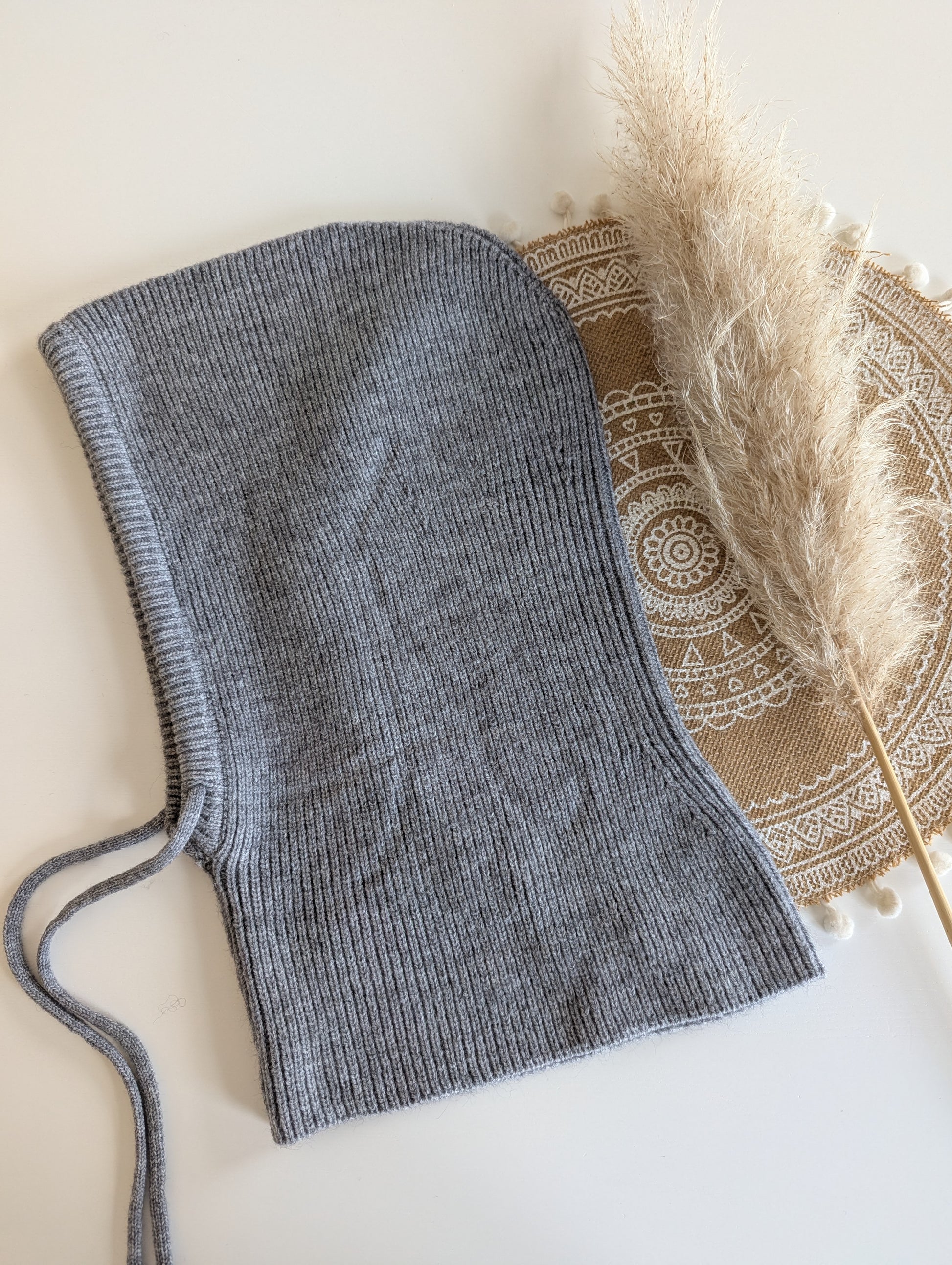 Cagoule femme gris chiné avec capuche réglable