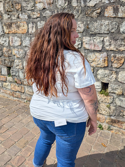 T-shirt PIPELETTE Curvy (blanc/bleu)