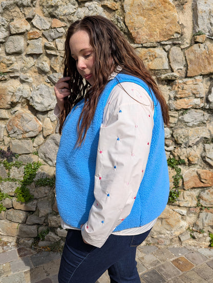 Gilet QUIMPER Curvy (bleu clair)