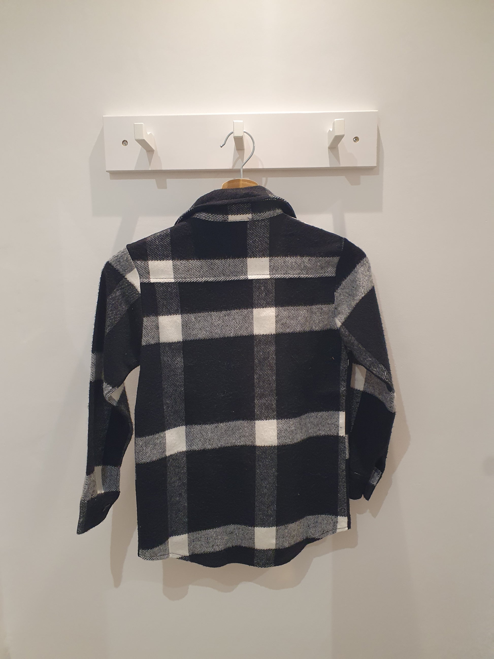 Surchemise à carreaux noir blanc pour garçon