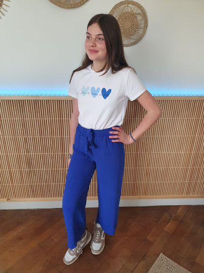 Pantalon fluide SEOUL (bleu roi)