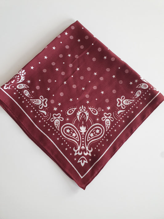 Carré BANDANA (bordeaux)