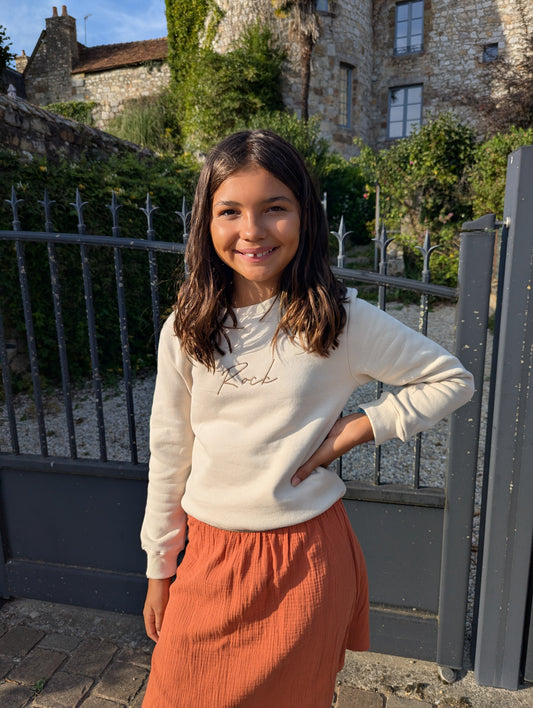 Sweat rock beige camel matchy mère fille