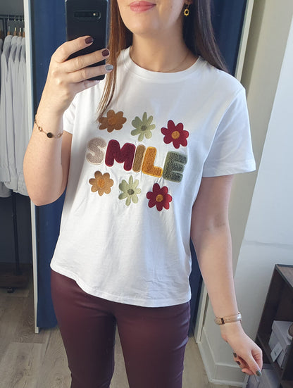 T-shirt SMILE (blanc)