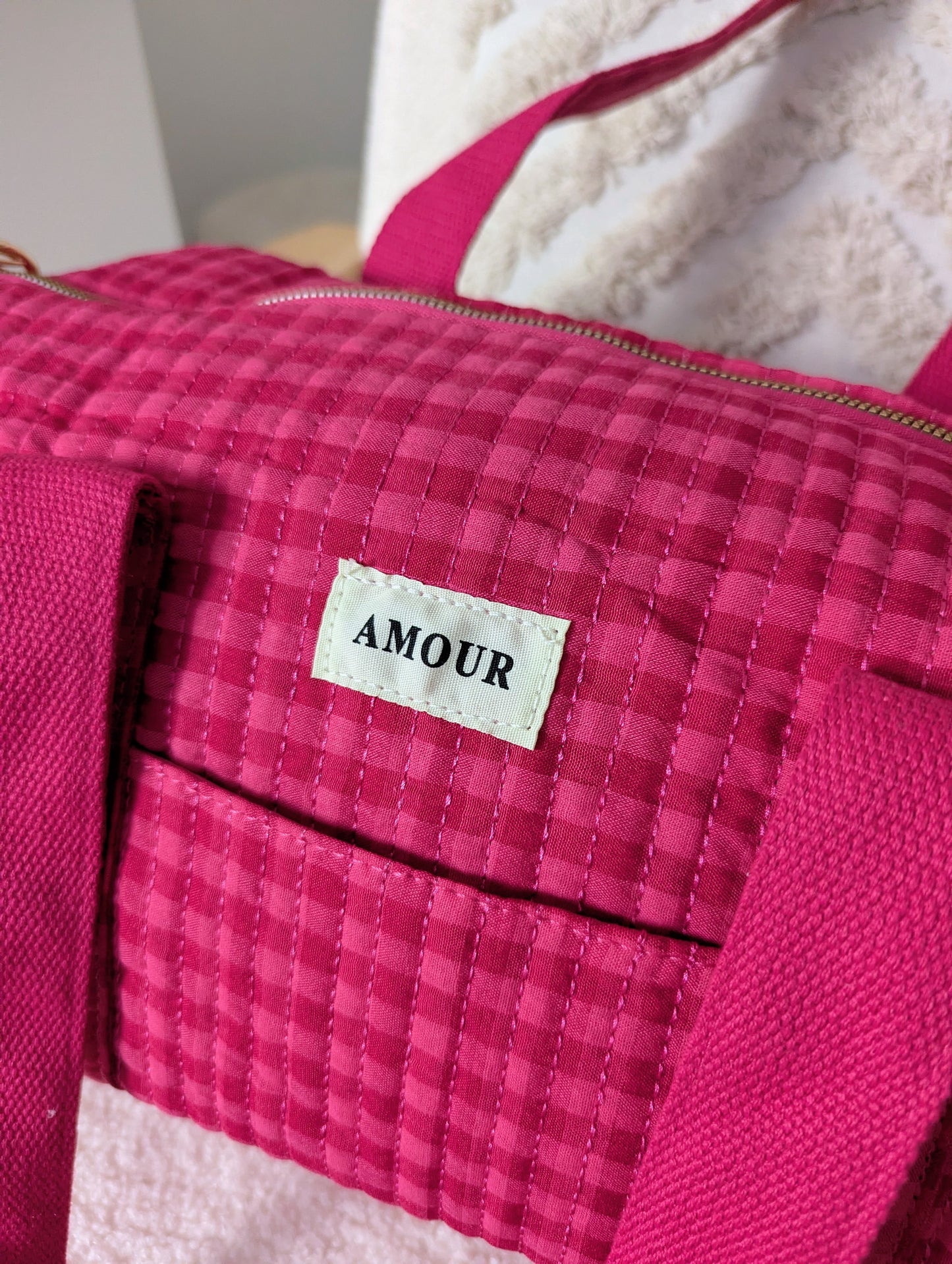 Sac de voyage AMOUR (fushia)